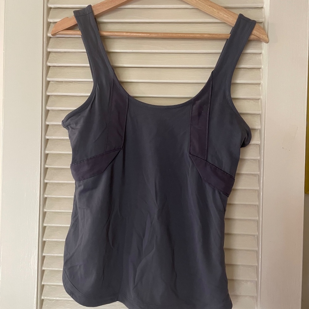 Adidas x stella mccartney slate anthracite workout top
